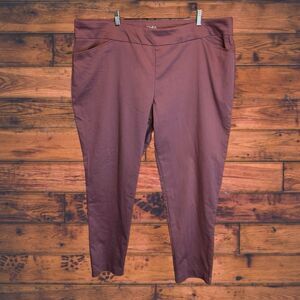 Croft & Barrow Mauve Pink The Effortless Stretch Pants Size 22W Long